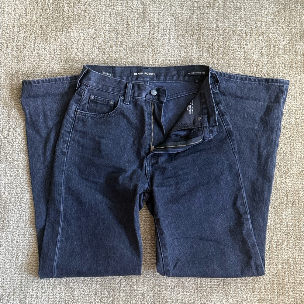 Denim Forum Women’s High-Rise Wide Leg Jeans